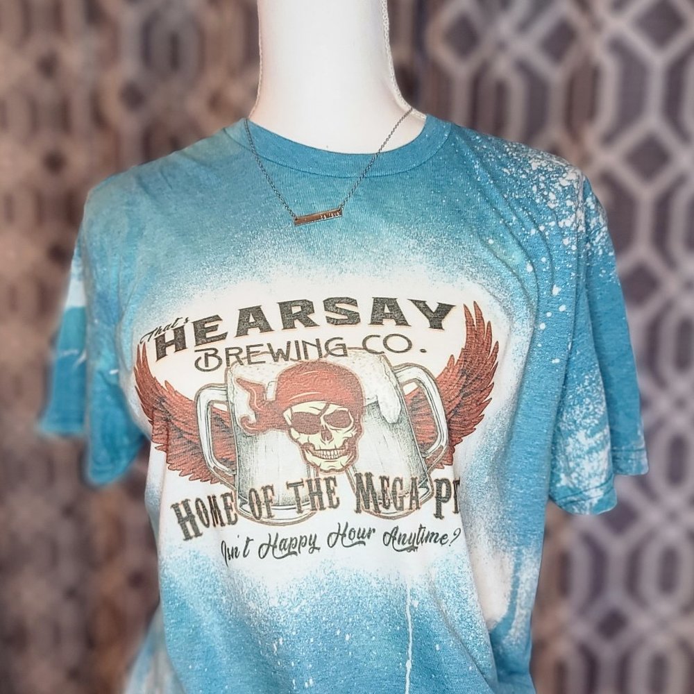 Blue Distressed T shirt